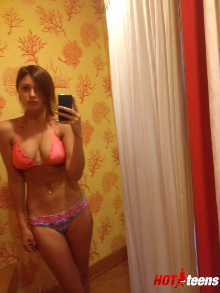 Aly Michalka lingerie selfie half naked