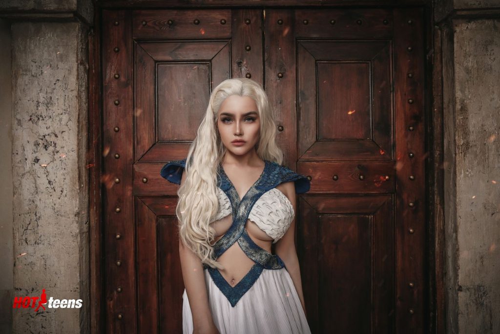 Sexy Cosplay as Daenerys mother of dragaons
