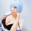 Big Oppai Cosplayer in Blue