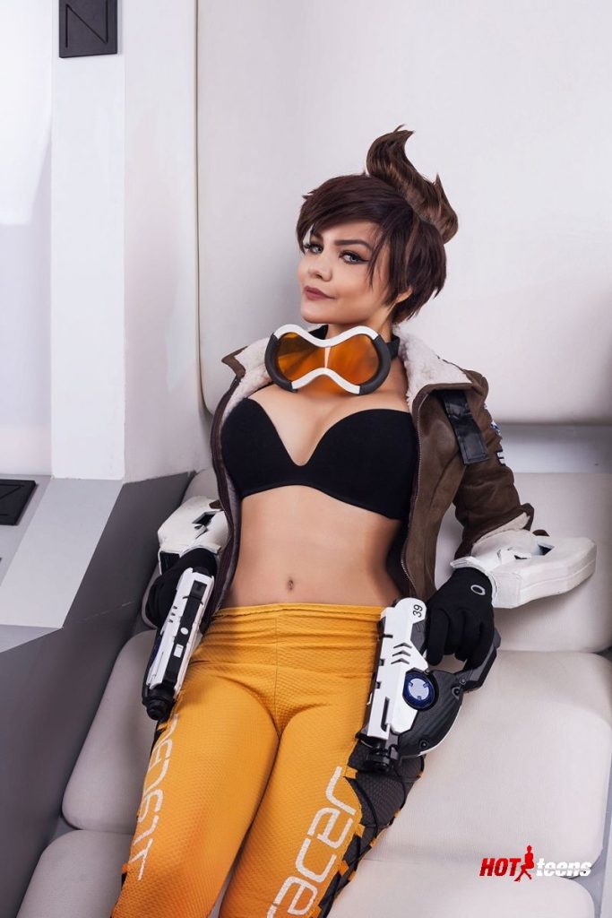 Overwatch Porn E-Girl Tracer Nude Cosplayer