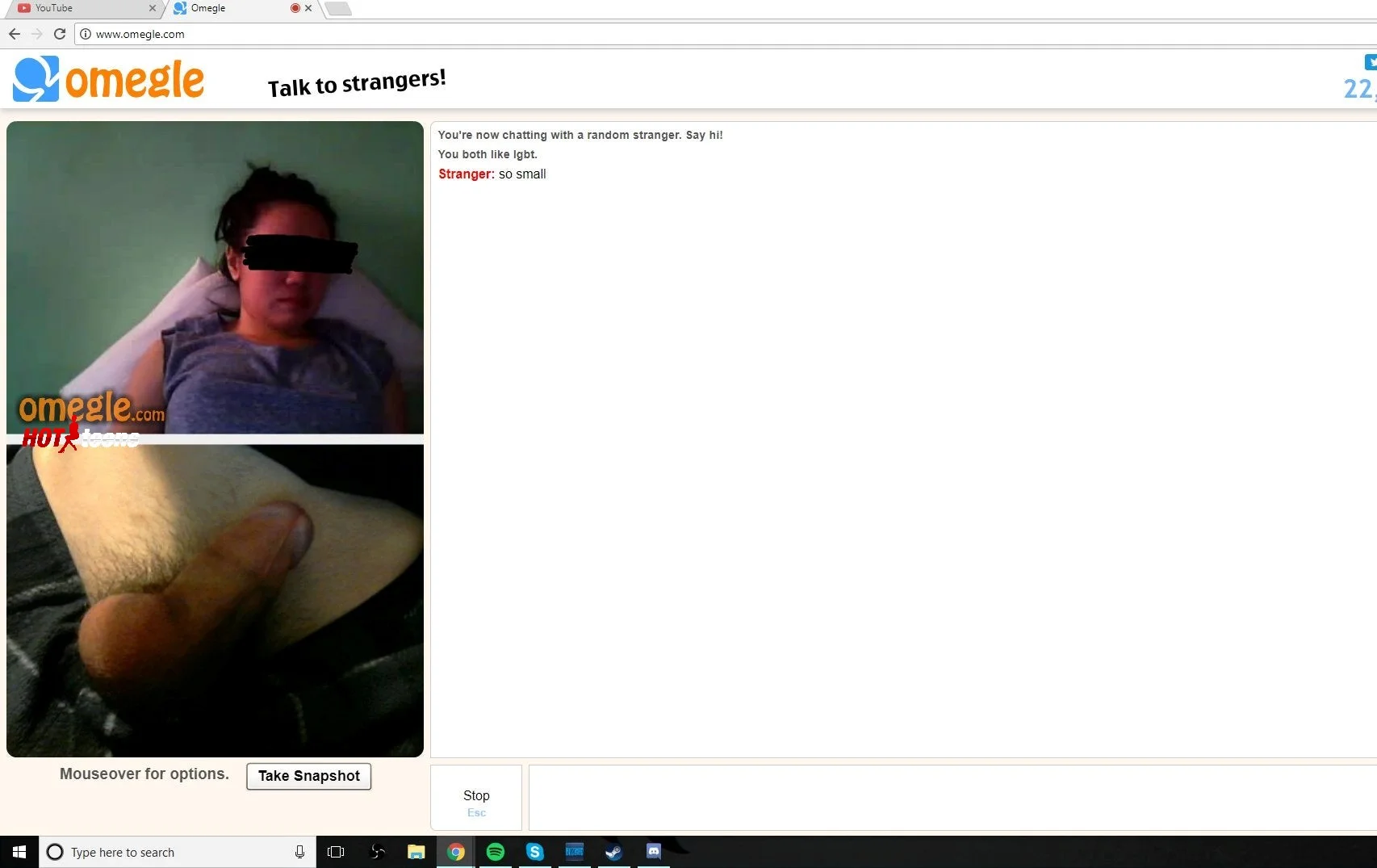Jerking off on omegle