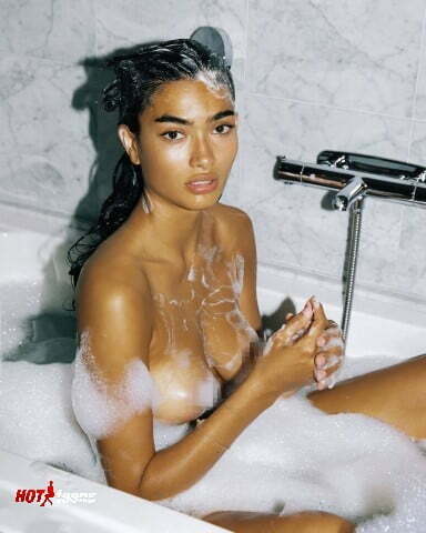 Kelly Gale naked in bath censored nipples