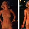 Kiernan Shipka half nude in lingerie on set of Chilling Adventures