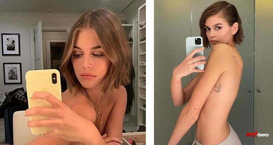 Kaia Gerber naked self shot at home sex pic