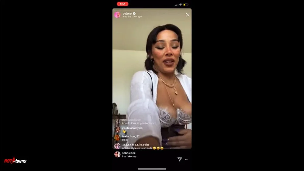 Big black tits of Doja Cat on camera got leaked