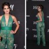 Laura Marano nude see through green dress on gala