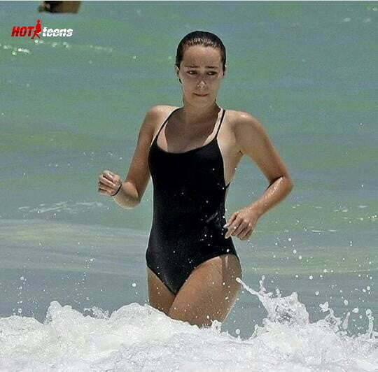 Australian actress Alycia in sexy swimsuit