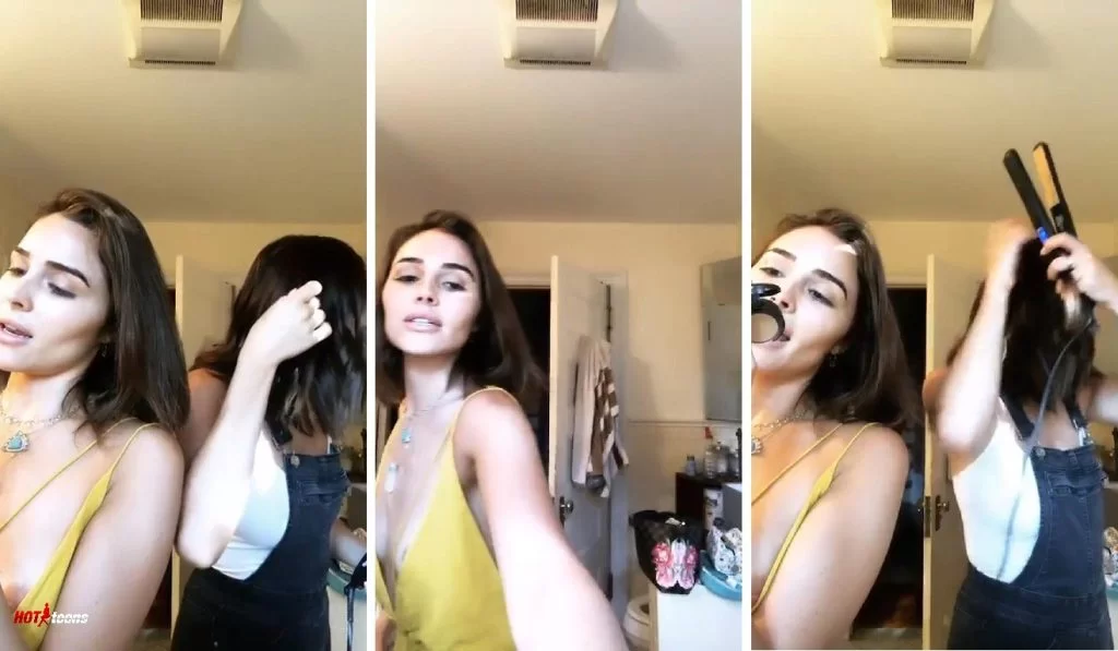 Olivia Culpo flashing nude boobs on Youtube