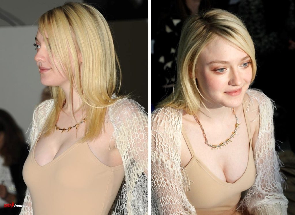Blonde celebrity natural tits cleavage