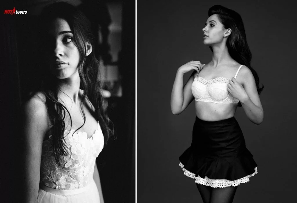 Naomi Scott breasts in lingerie modeling pics