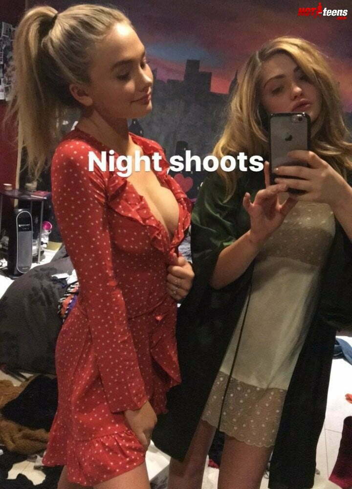 Natalie Alyn Lind big tits cleavage pic with girlfriend
