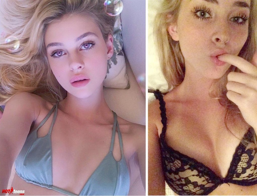 Sexy lingerie blonde celeb selfie