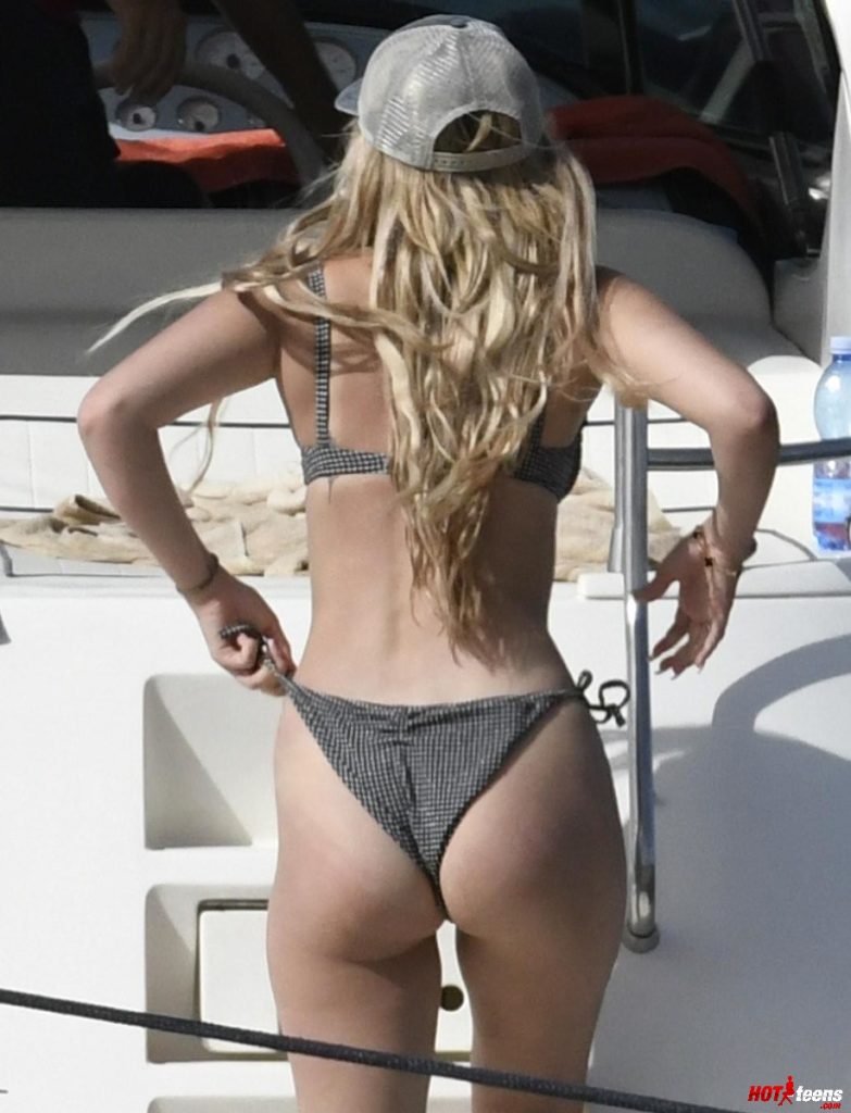Millie Bobby Brown in bikini thong shows her cute booty