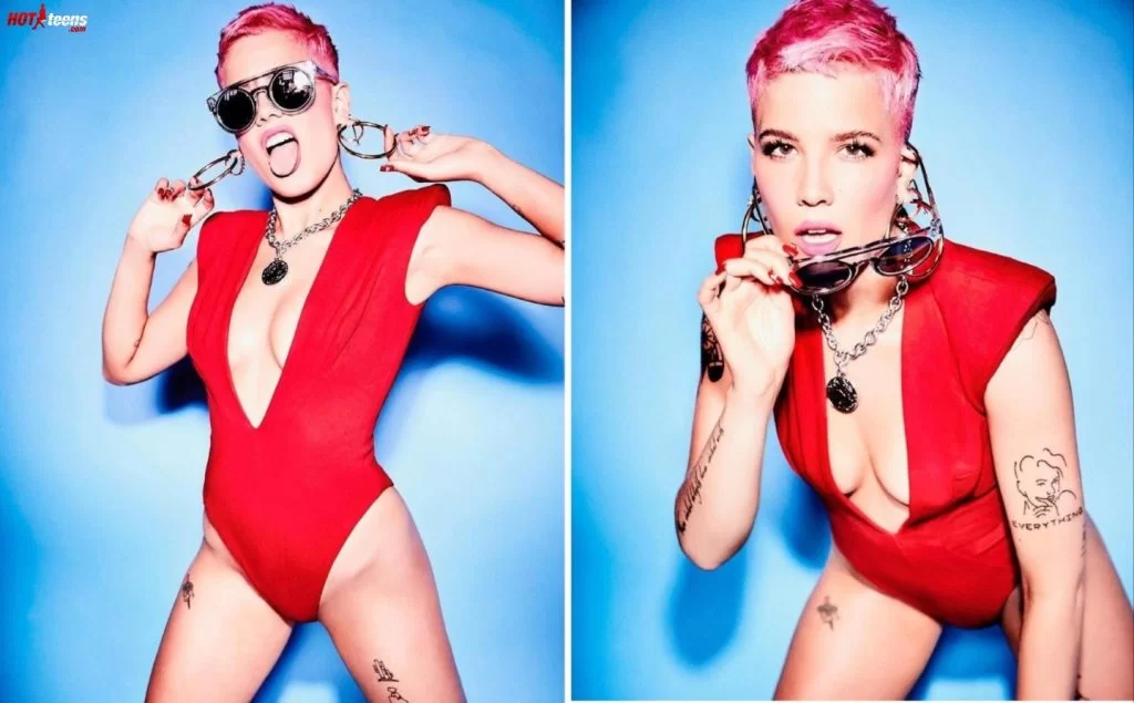 American celebrity with pink hair