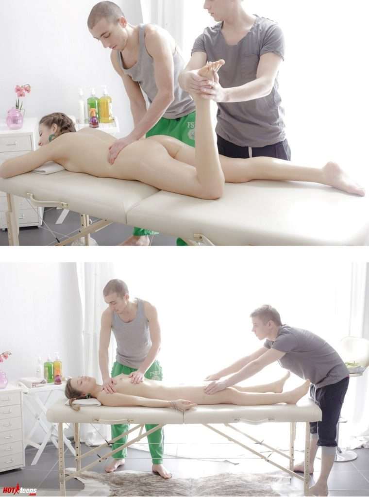 Threesome massage 18yo pornpictures