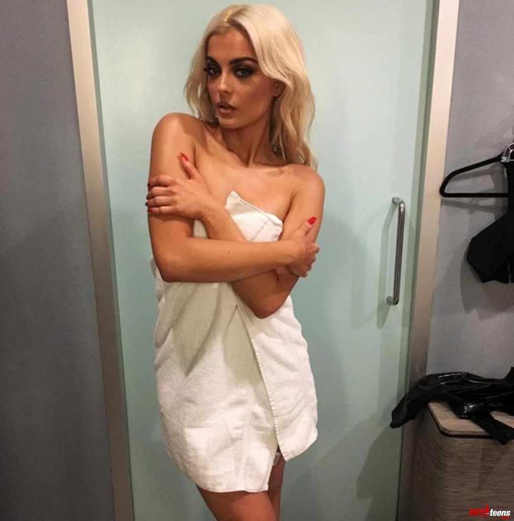 Bebe Rexha naked wrapped in towel