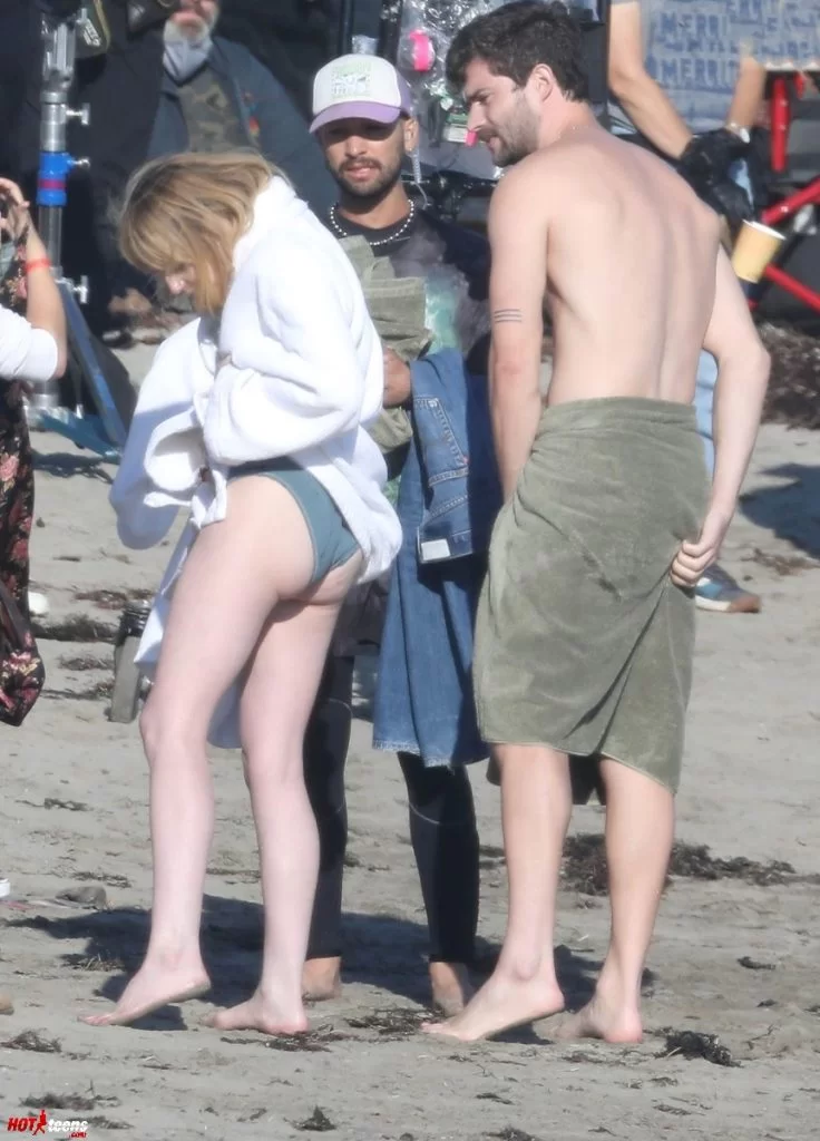 Lucy Boynton nude butt pic at movie set