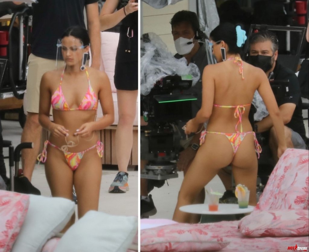 Hot Brazilian celebrity in tiny bikini thong