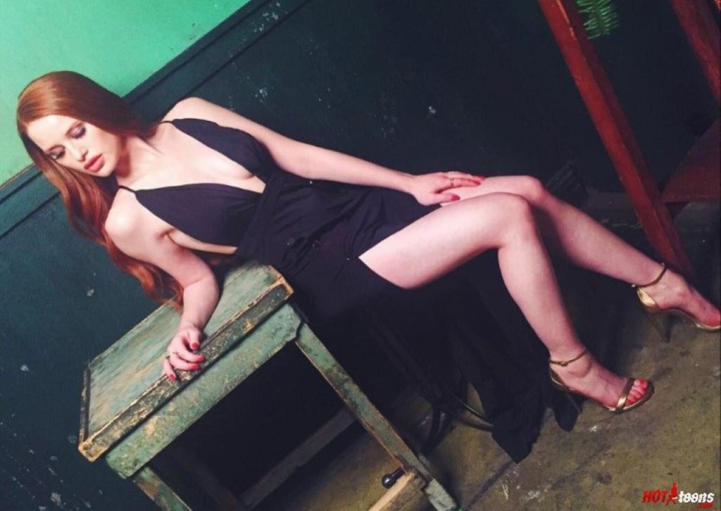 Madelaine Petsch tits in black dress photo