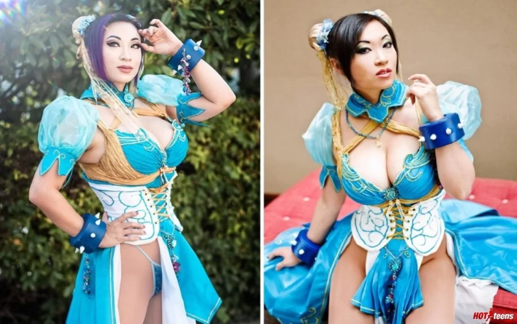 Chun Li nude cosplay babe