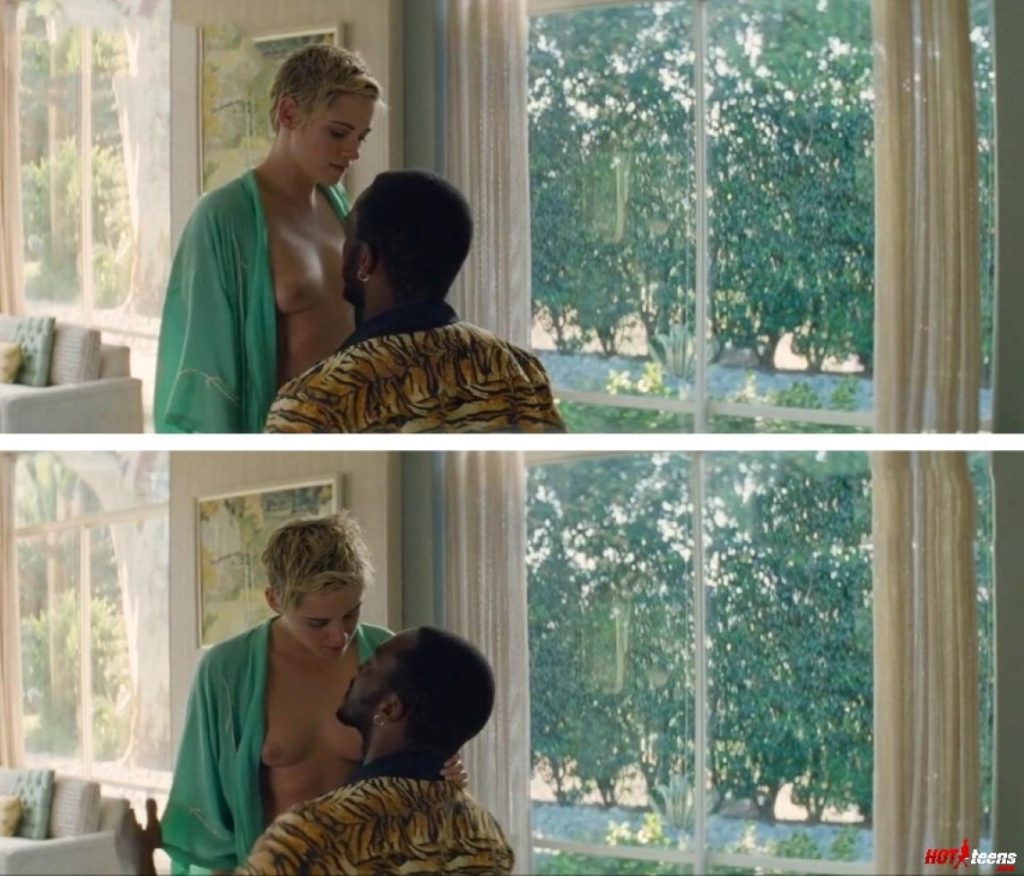 Kristen Stewart naked with black guy in movie