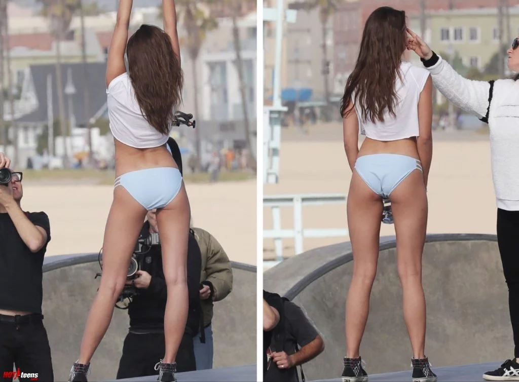 Taylor Hill bikini butt in public