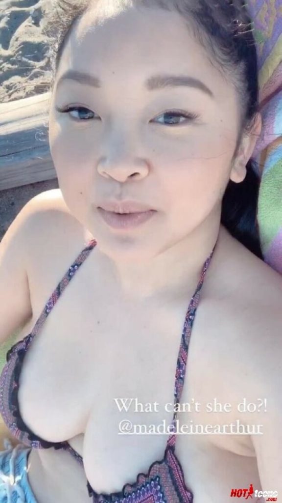 Lana Condor nude tits in bikini
